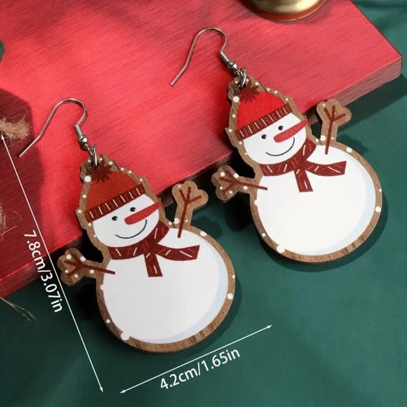 3/$12~Christmas Snowman Earrings - Picture 4 of 4